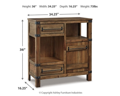 Ashley Roybeck Light Brown Bronze Accent Cabinet