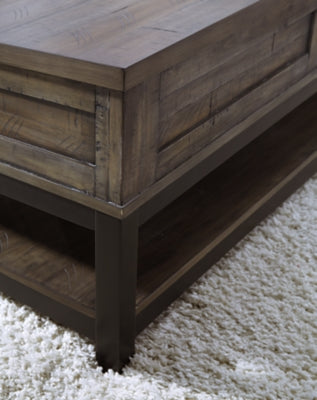 Ashley Johurst Grayish Brown Coffee Table with Lift Top