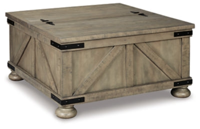 Ashley Aldwin Gray Coffee Table With Storage