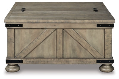 Ashley Aldwin Gray Coffee Table With Storage
