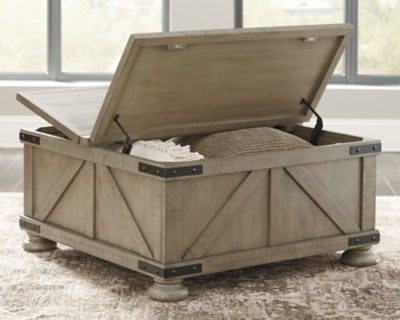 Ashley Aldwin Gray Coffee Table With Storage