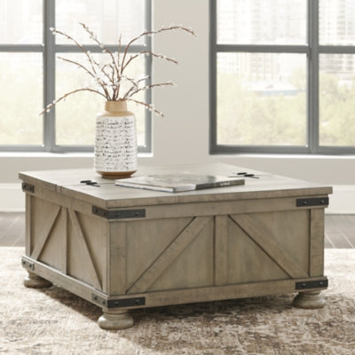 Ashley Aldwin Gray Coffee Table With Storage