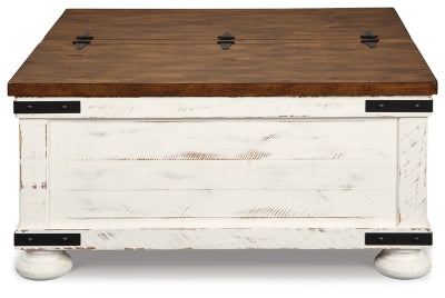 Ashley Wystfield White Brown Coffee Table