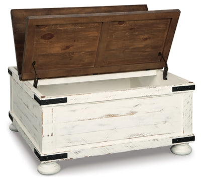 Ashley Wystfield White Brown Coffee Table
