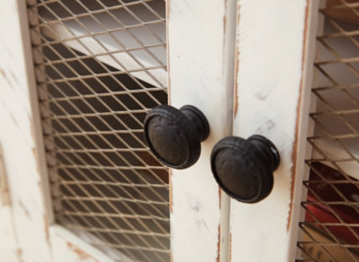 Ashley Wystfield White / Brown End Table