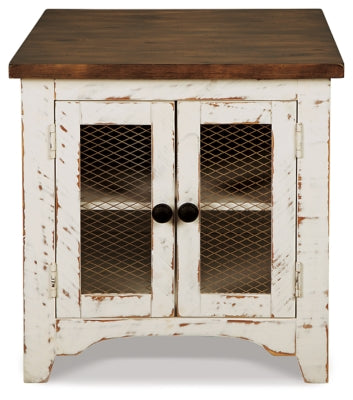 Ashley Wystfield White / Brown End Table