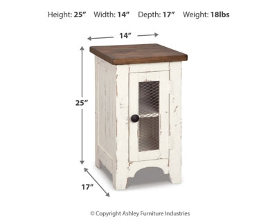 Ashley Wystfield White Brown Chairside End Table