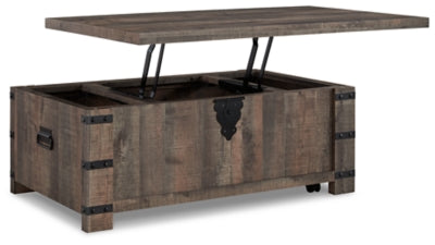 Ashley Hollum Rustic Brown Lift-Top Coffee Table