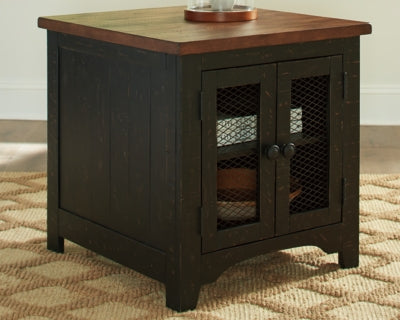 Ashley Valebeck Black Brown End Table