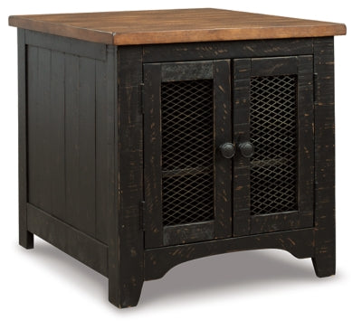 Ashley Valebeck Black Brown End Table