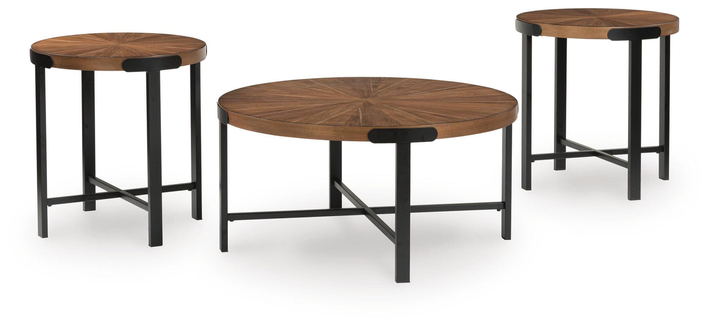 Ashley Crosstrail Brown Table (Set of 3)