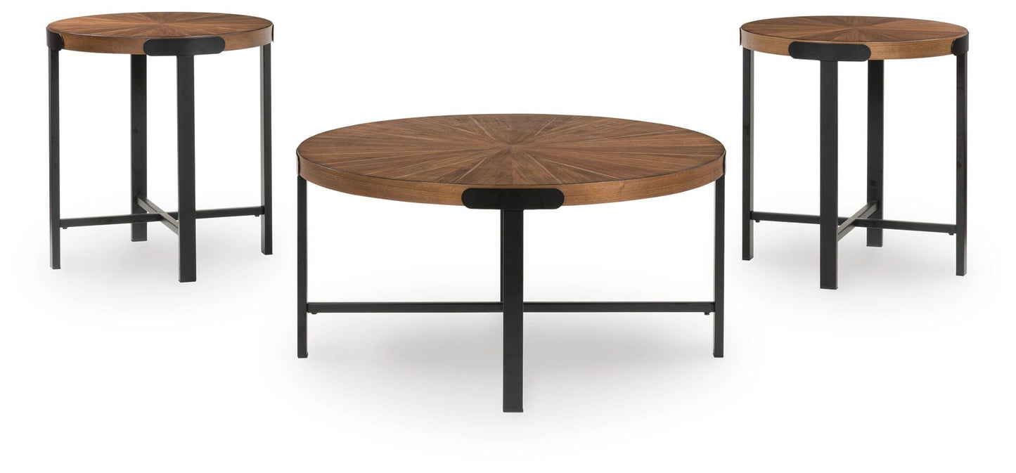 Ashley Crosstrail Brown Table (Set of 3)
