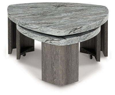 Ashley Surmour Gray Brown Stacked Coffee Table
