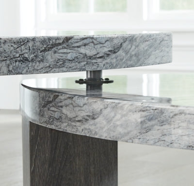 Ashley Surmour Gray Brown Stacked Coffee Table