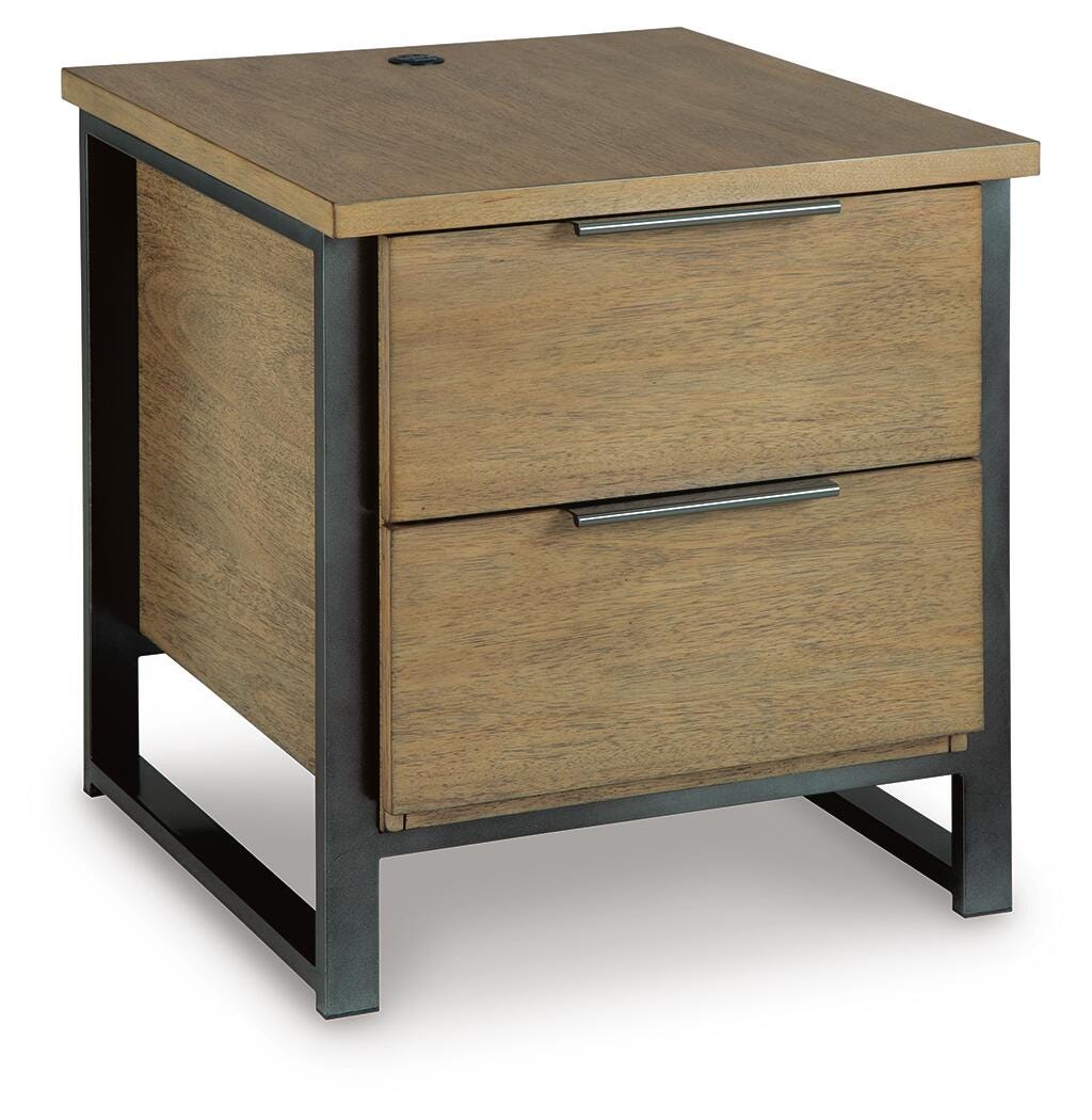 Ashley Montia Light Brown End Table