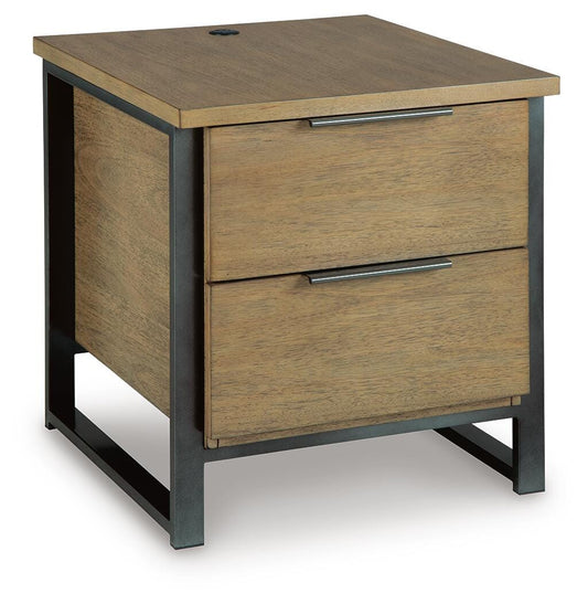 Ashley Montia Light Brown End Table