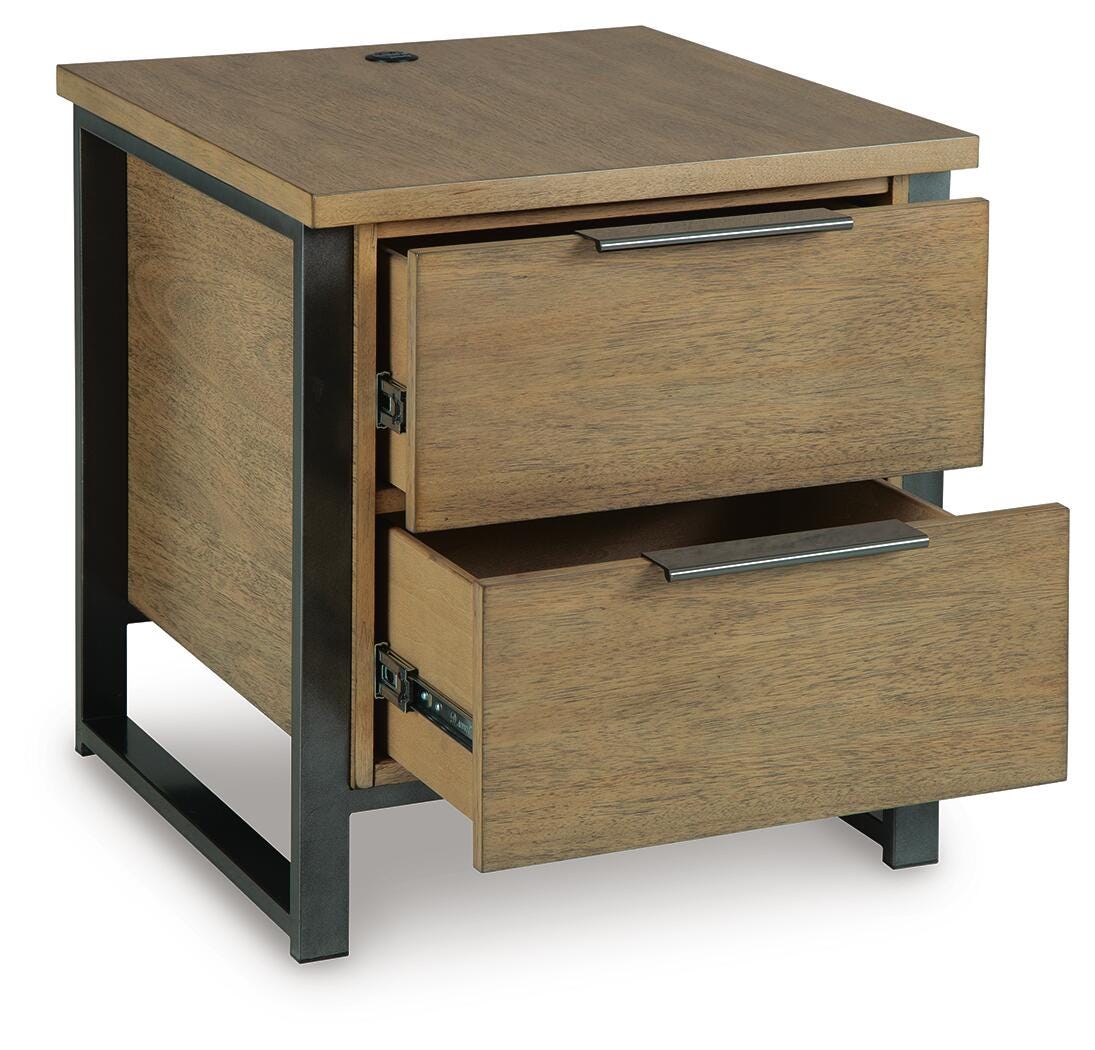Ashley Montia Light Brown End Table