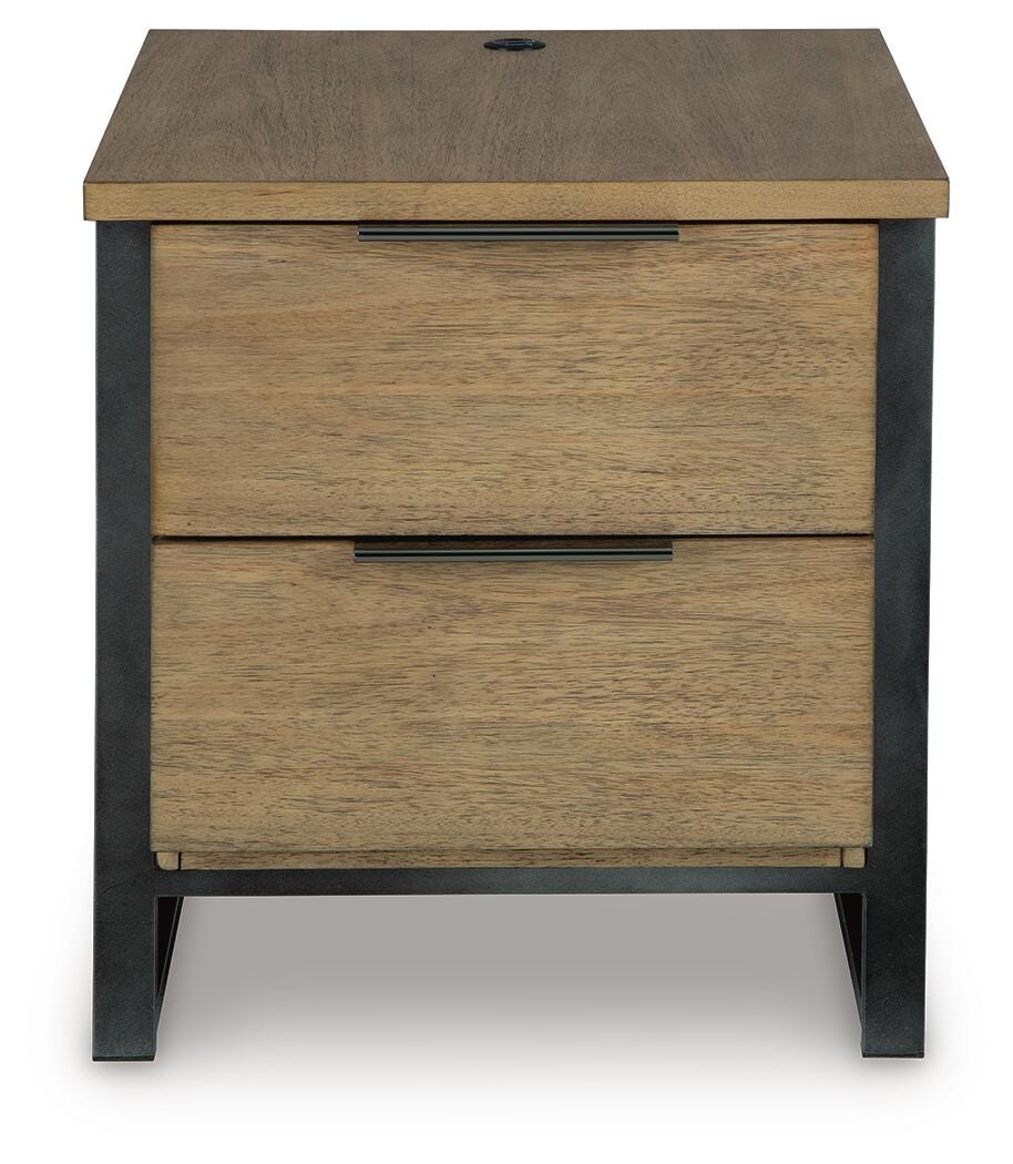 Ashley Montia Light Brown End Table