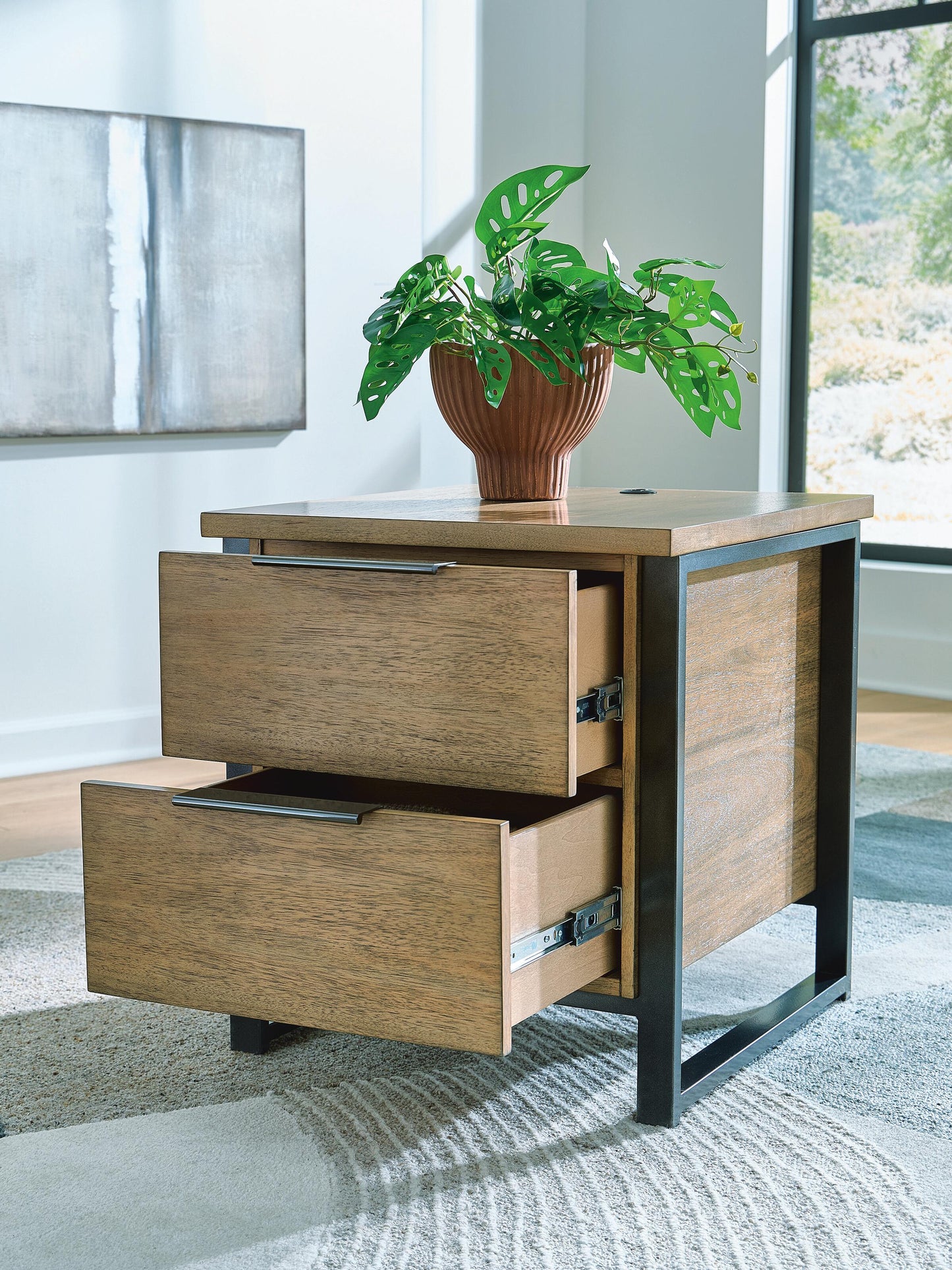 Ashley Montia Light Brown End Table