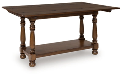 Ashley Sturlayne Brown Flip Top Sofa Table