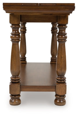 Ashley Sturlayne Brown Flip Top Sofa Table
