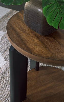 Ashley Kraeburn Brown Black End Table