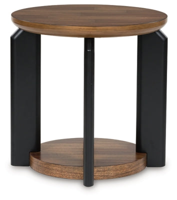Ashley Kraeburn Brown Black End Table