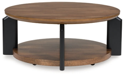 Ashley Kraeburn Brown Black Coffee Table