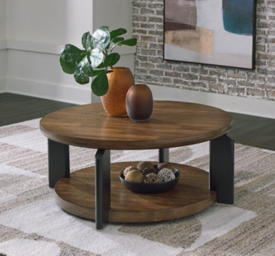 Ashley Kraeburn Brown Black Coffee Table