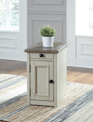 Ashley Bolanburg Two-tone Chairside End Table with USB Ports & Outlets