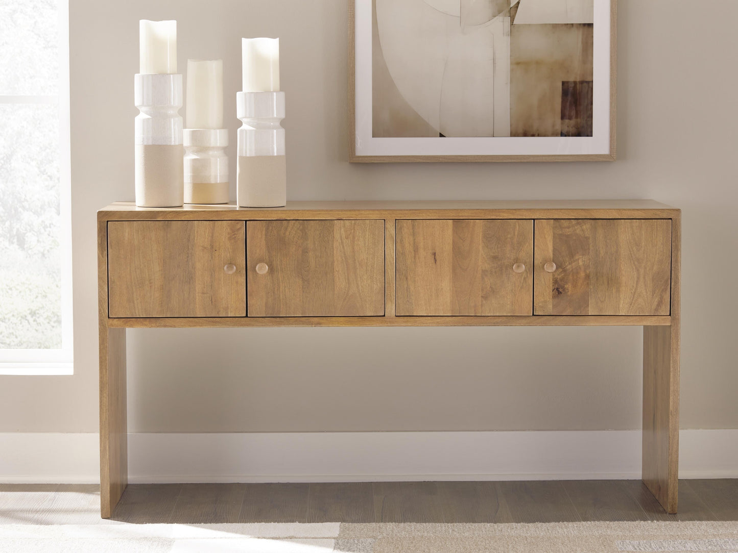 Ashley Ella Grove Rich Brown Console