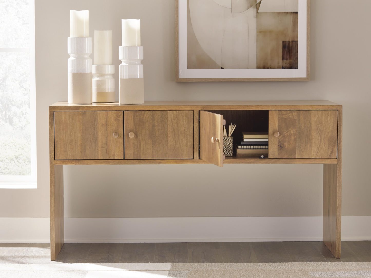 Ashley Ella Grove Rich Brown Console