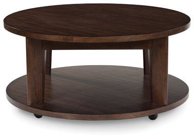 Ashley Korestone 2 Dark Brown Coffee Table