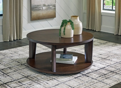 Ashley Korestone 2 Dark Brown Coffee Table