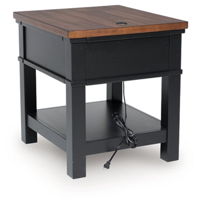 Ashley Wildenauer Brown Black End Table