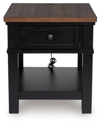 Ashley Wildenauer Brown Black End Table