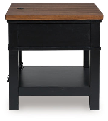 Ashley Wildenauer Brown Black End Table