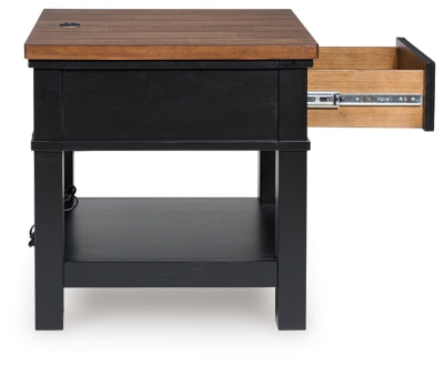 Ashley Wildenauer Brown Black End Table