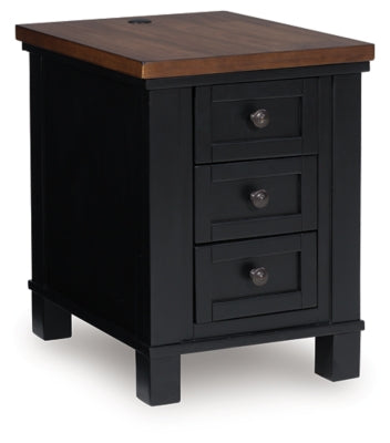 Ashley Wildenauer Brown Black Chairside End Table