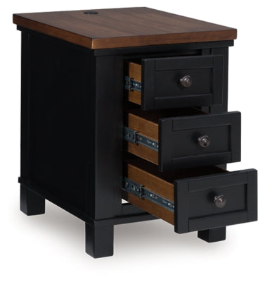 Ashley Wildenauer Brown Black Chairside End Table