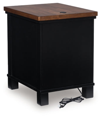 Ashley Wildenauer Brown Black Chairside End Table