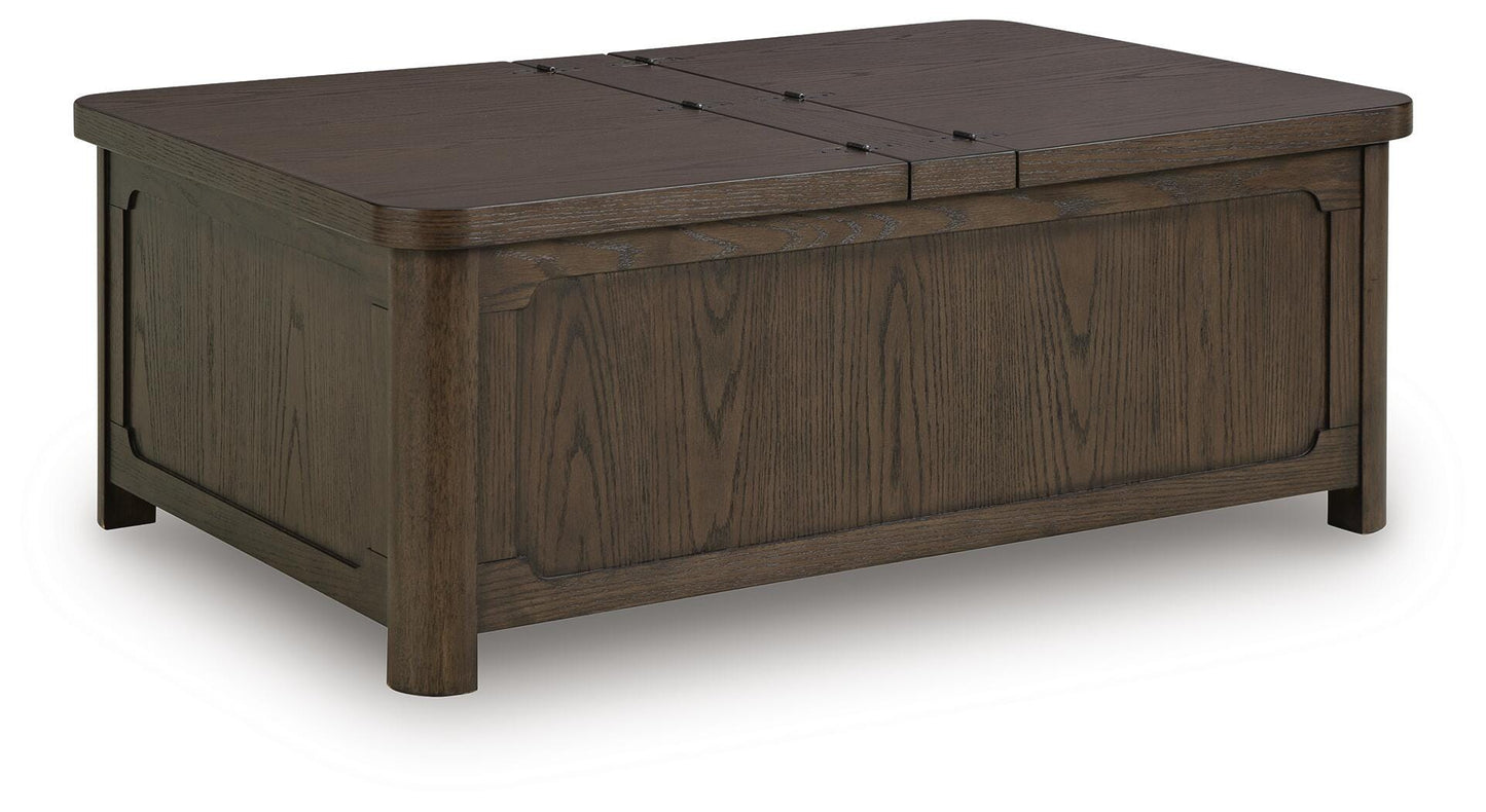 Ashley Breckington Dark Brown Coffee Table With Storage