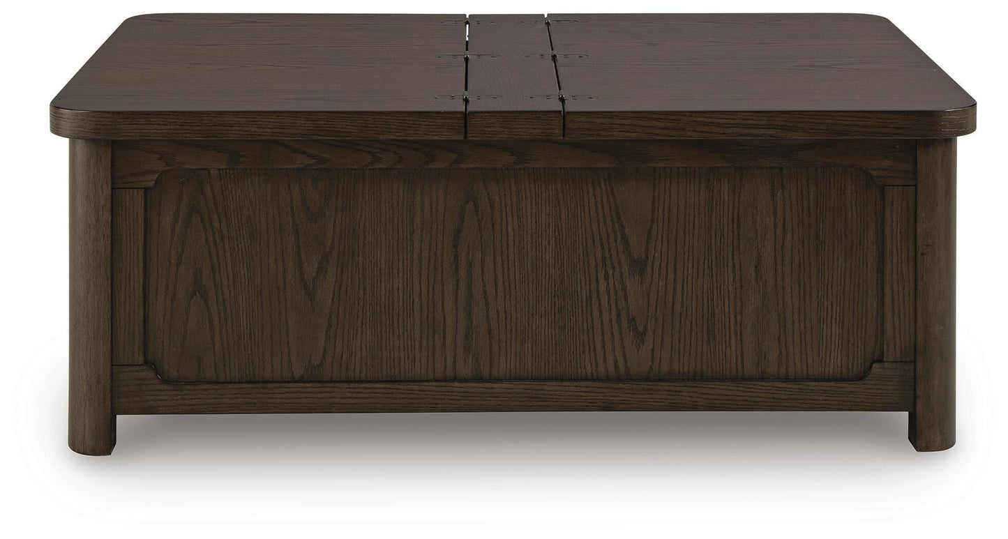 Ashley Breckington Dark Brown Coffee Table With Storage