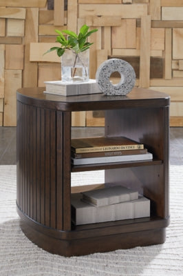 Ashley Korestone Dark Brown End Table