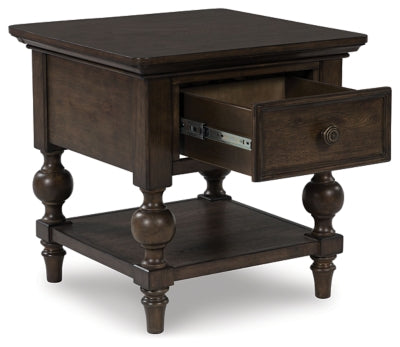 Ashley Veramond Dark Brown End Table