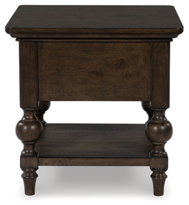 Ashley Veramond Dark Brown End Table