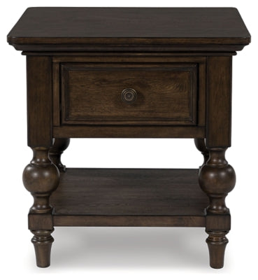 Ashley Veramond Dark Brown End Table