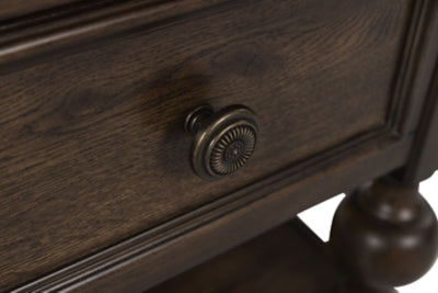 Ashley Veramond Dark Brown End Table