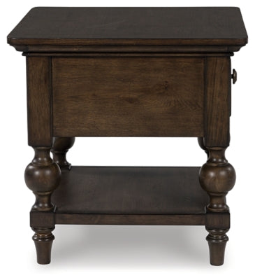 Ashley Veramond Dark Brown End Table