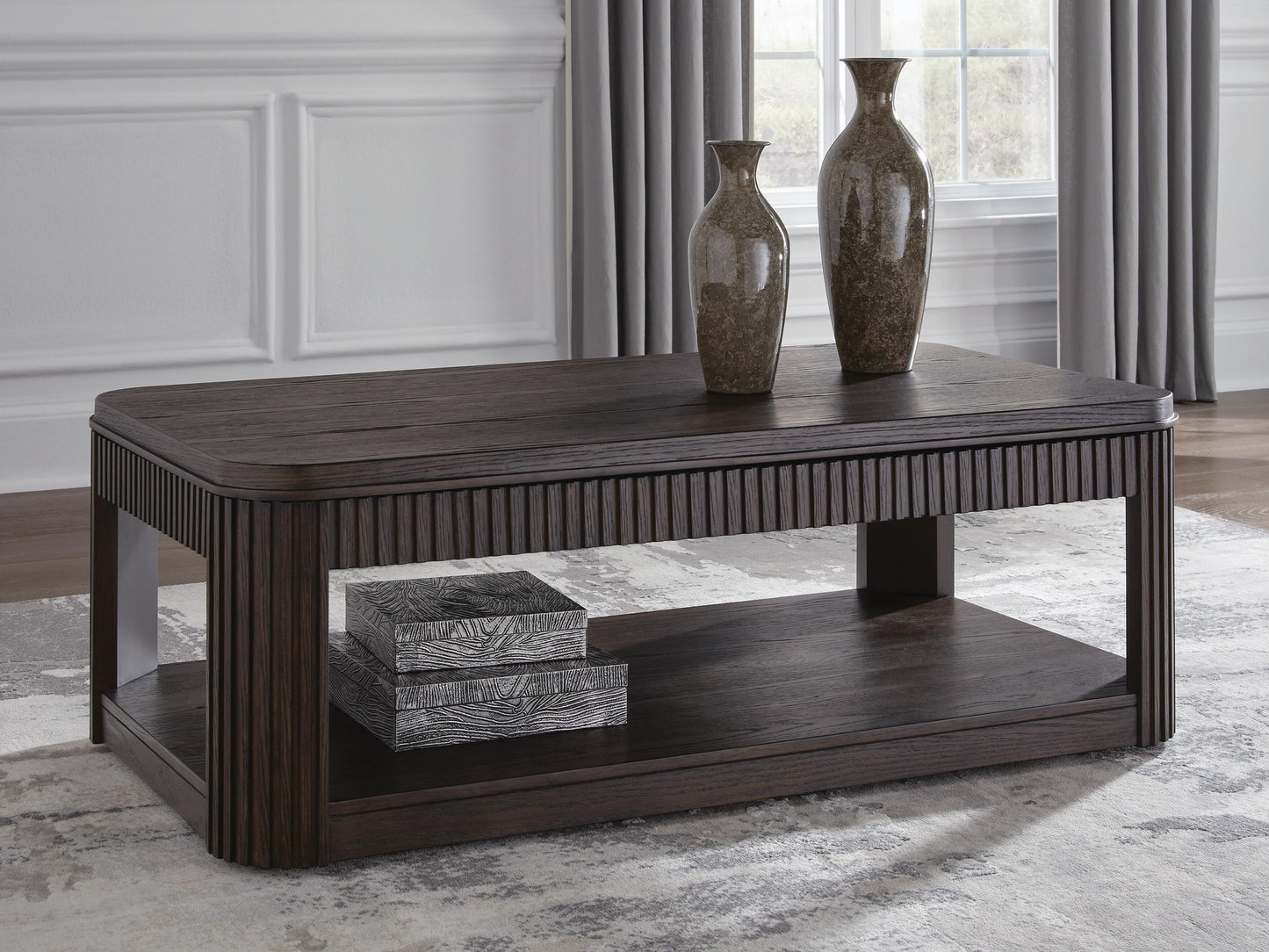 Ashley Carlibrie Warm Brown Lift-Top Coffee Table